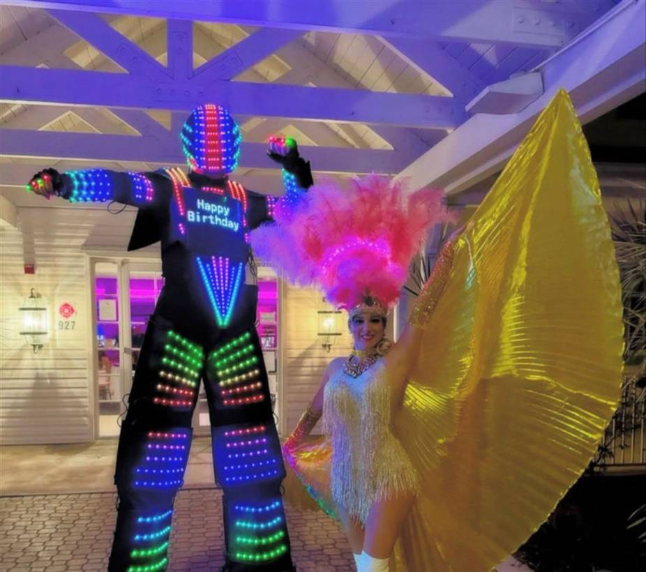 Robot LED y show de samba